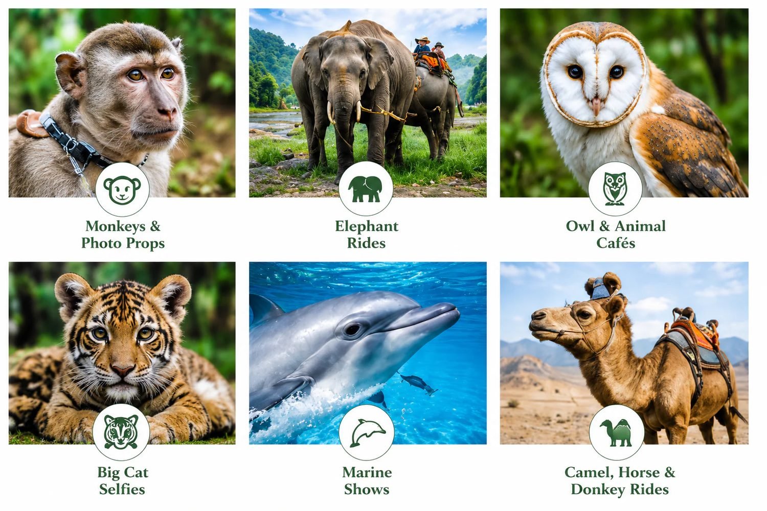 Wildlife tourism experiences that can mask animal suffering